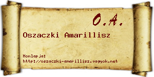 Oszaczki Amarillisz névjegykártya